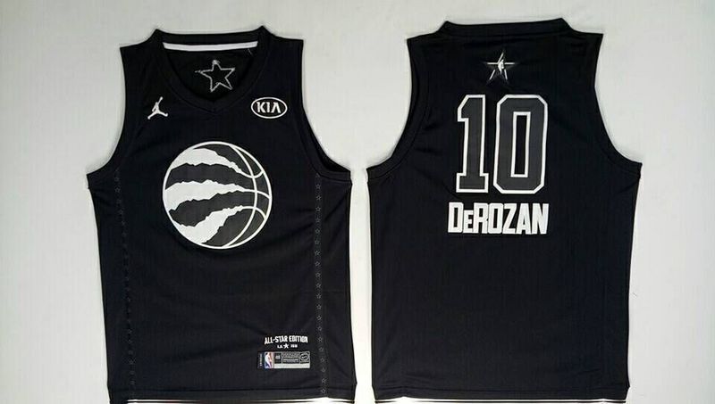 Men Toronto Raptors #10 Derozan Black 2108 All Stars NBA Jerseys->toronto raptors->NBA Jersey